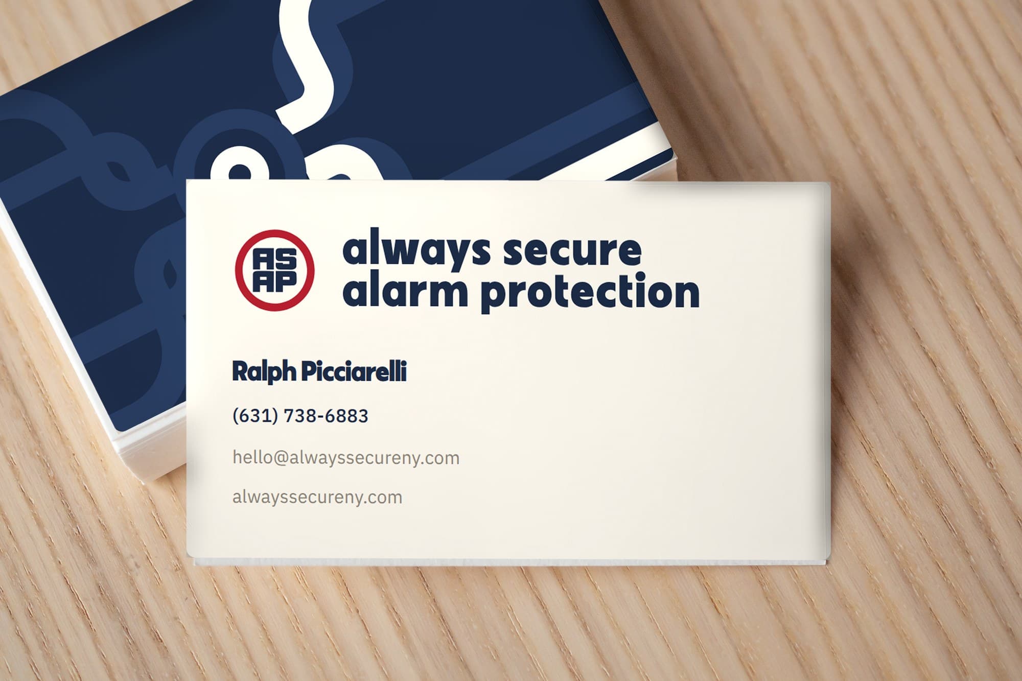 Always Secure business card concept