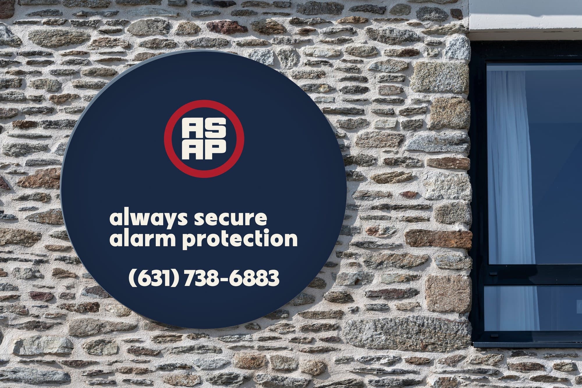 Always Secure exterior wall sign concept