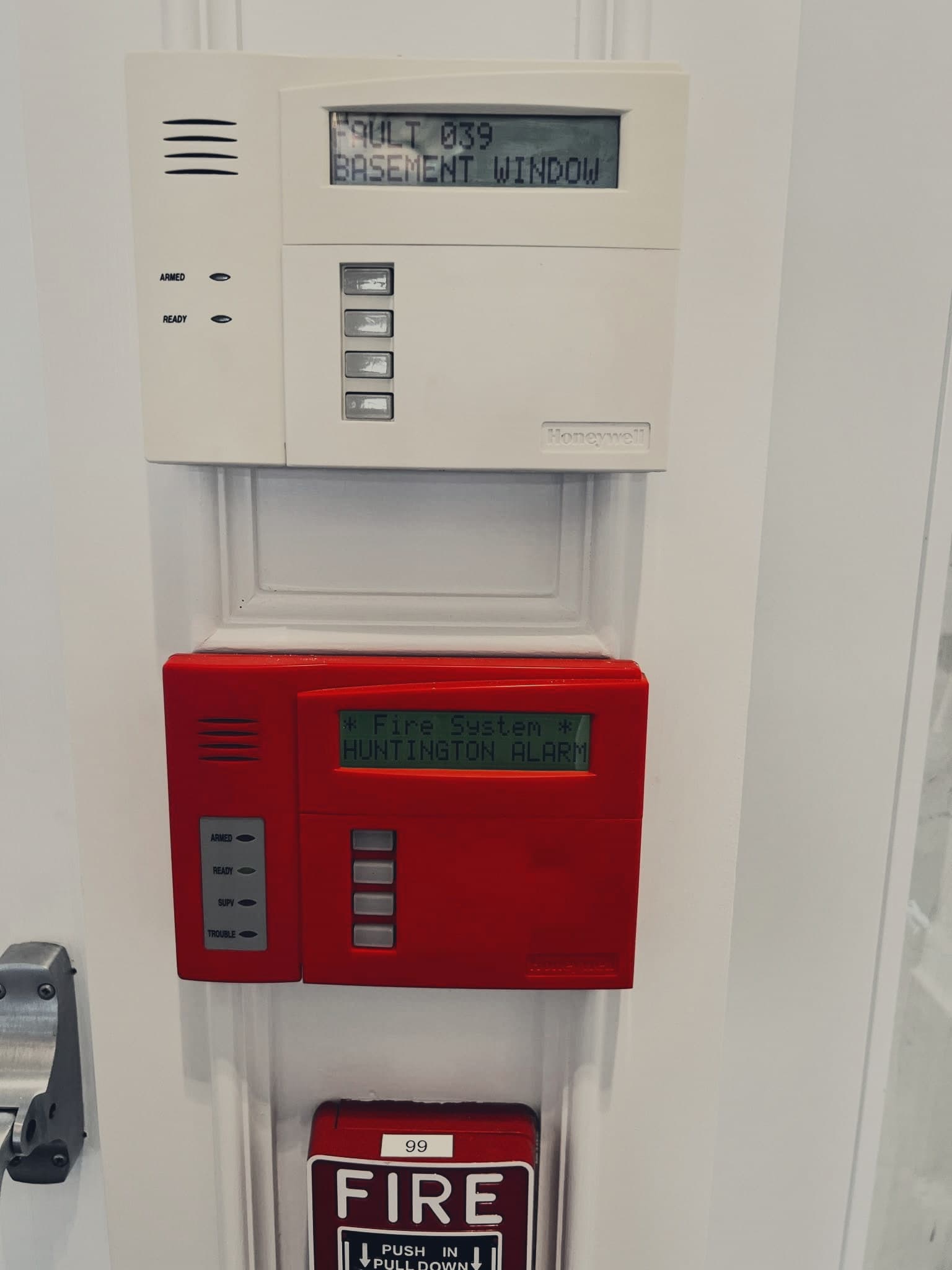 Installed alarm panels