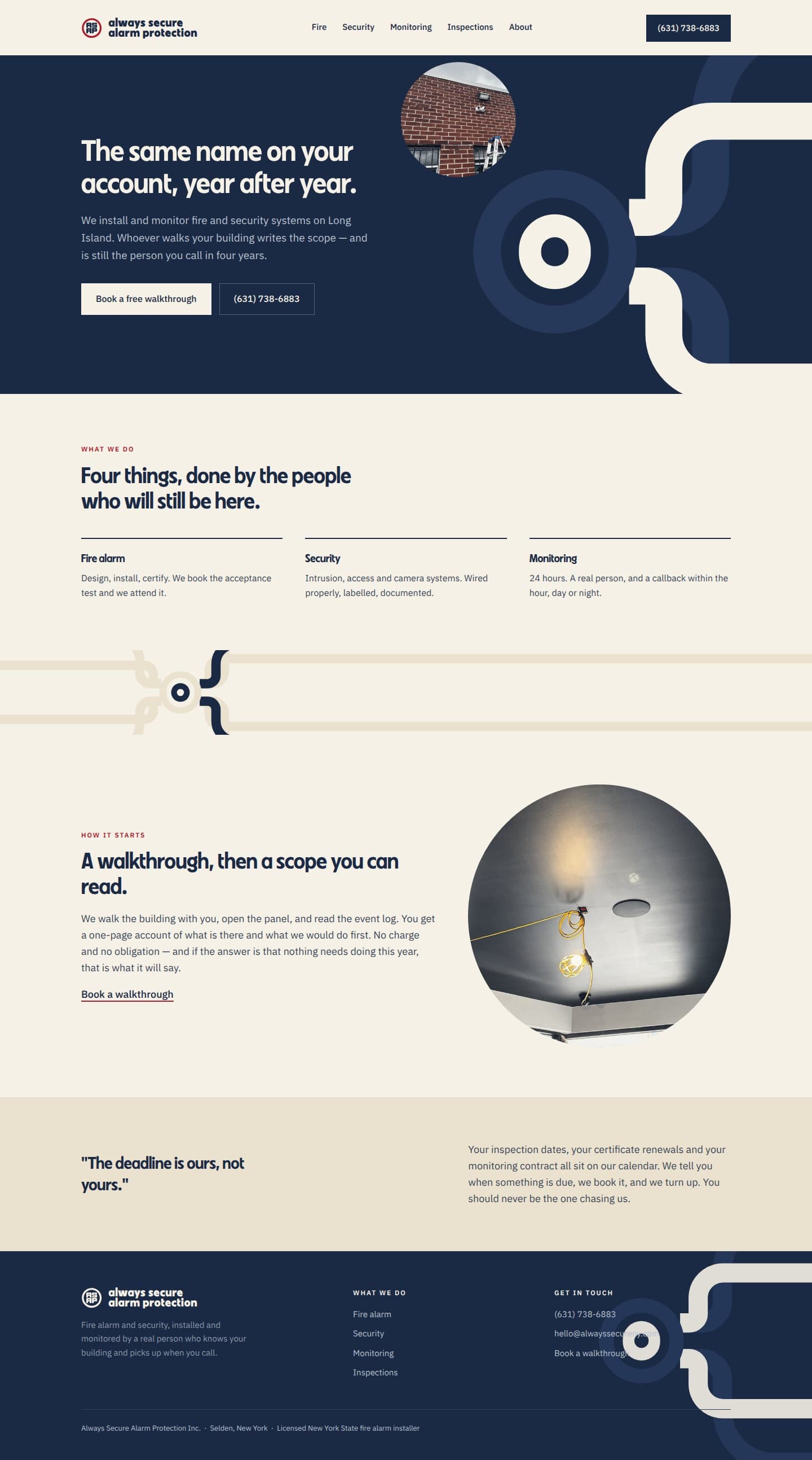 Always Secure desktop website concept