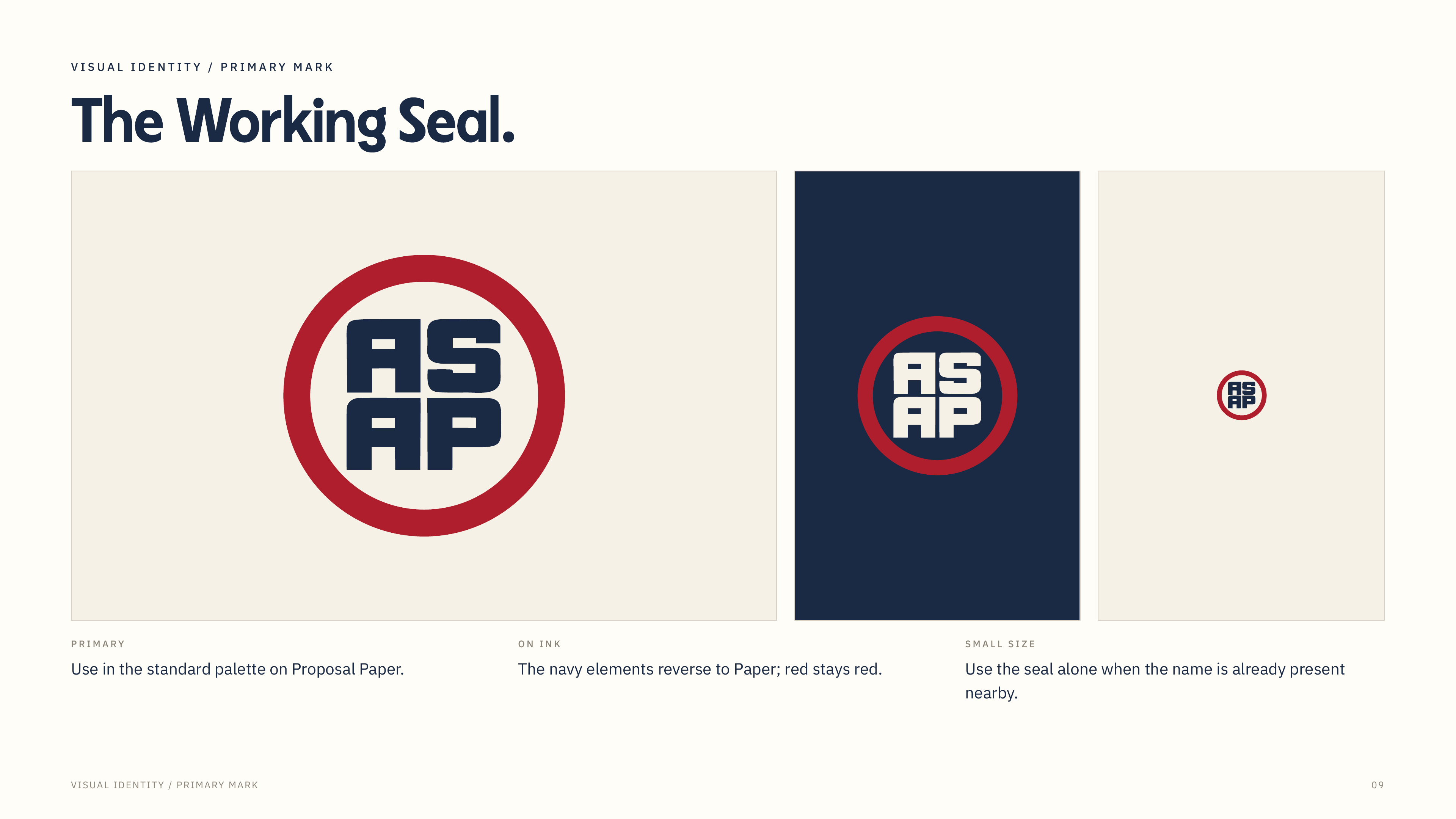 Always Secure Brand Guidelines: Working Seal