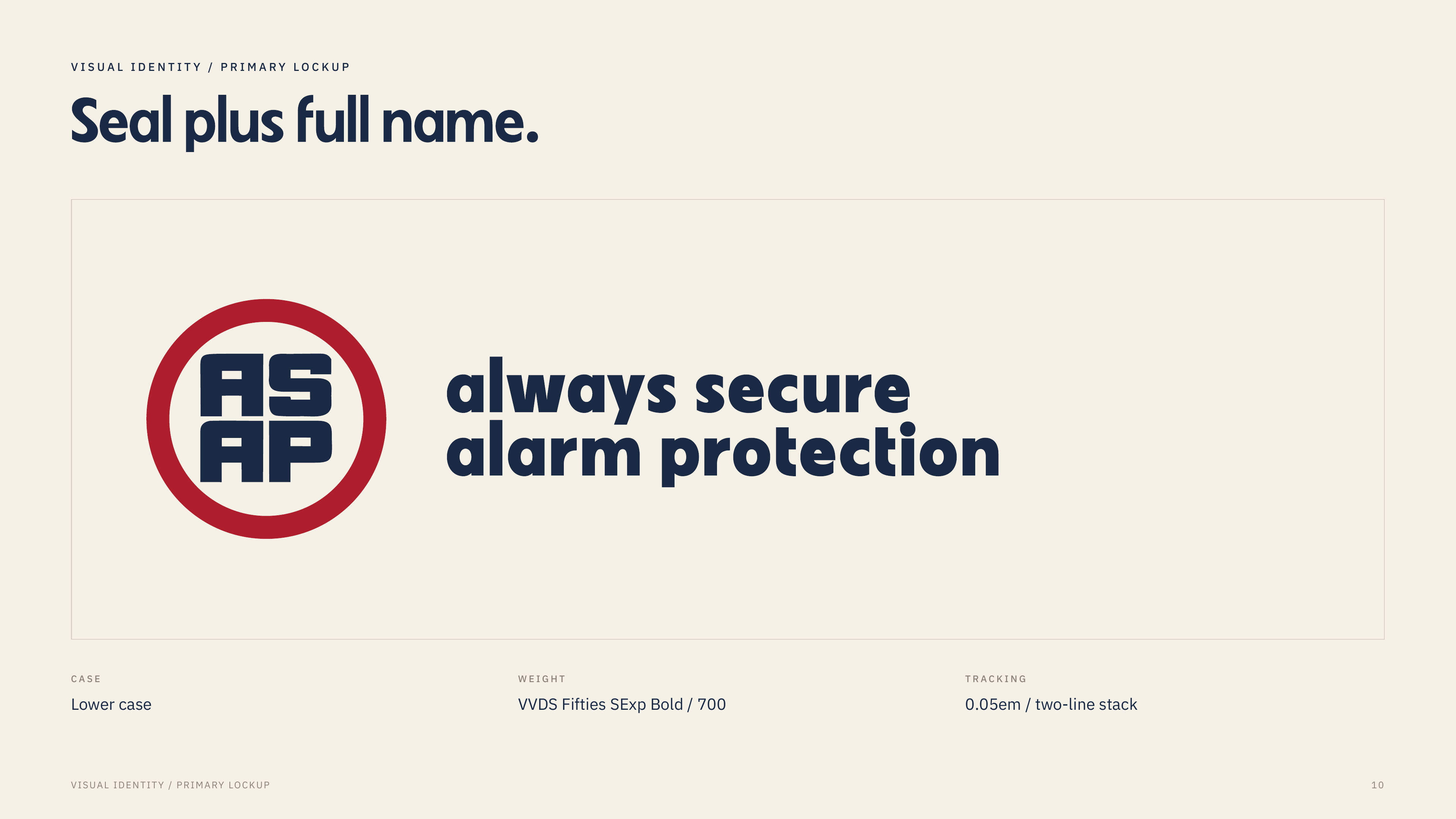Always Secure Brand Guidelines: Full-name lockup