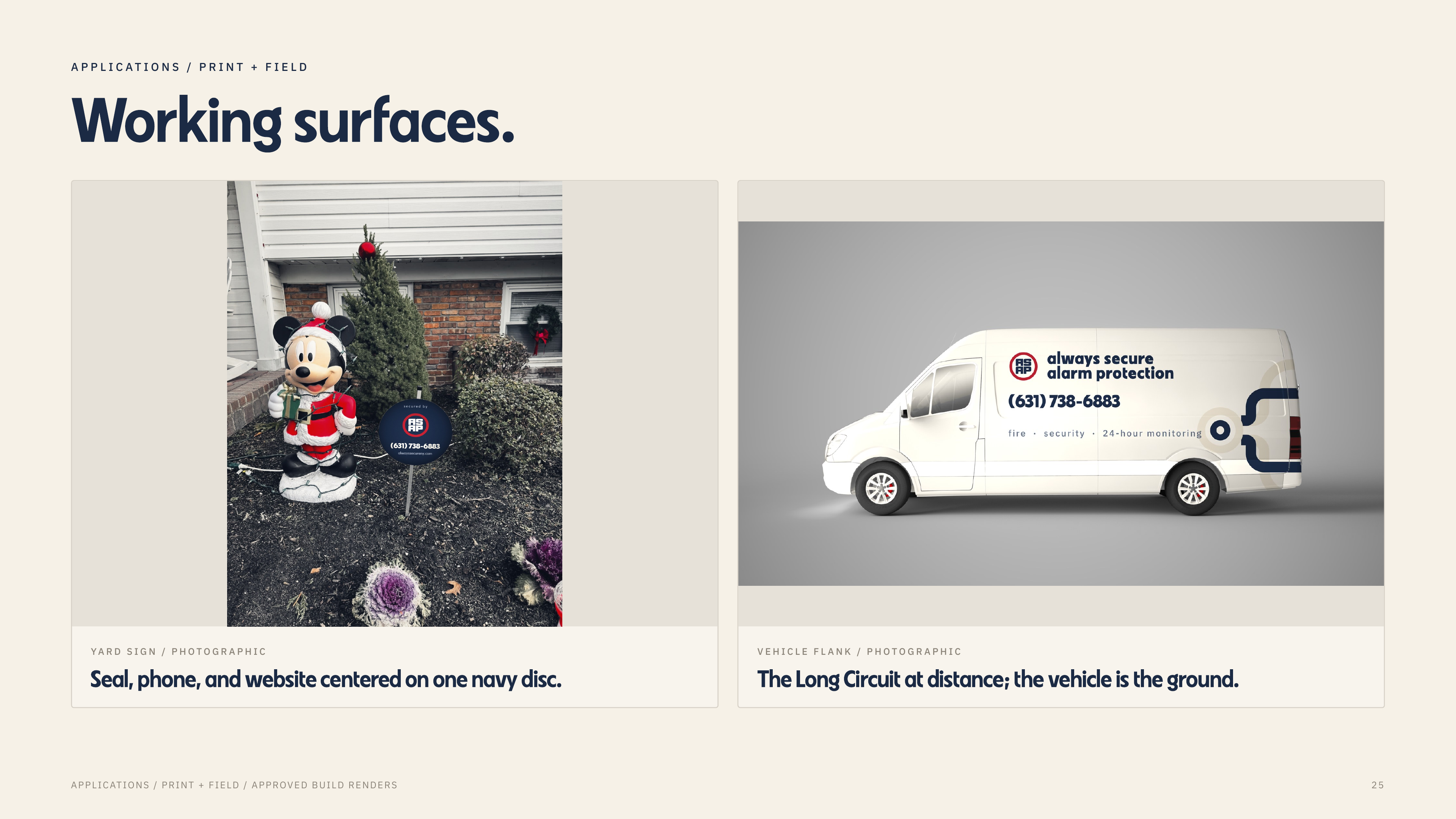 Always Secure Brand Guidelines: Field applications