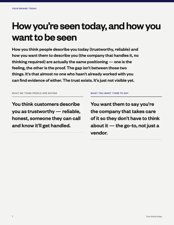 Always Secure Brand Playbook, page 7: How you’re seen